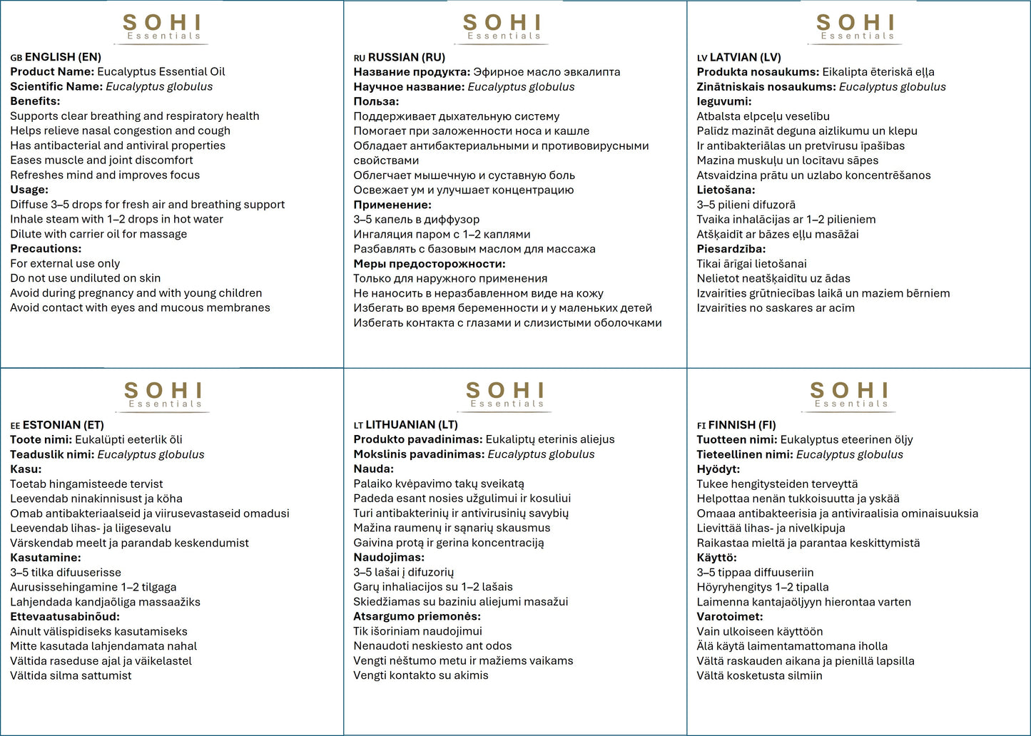 Eucalyptus (Organic) Eucalyptus globulus